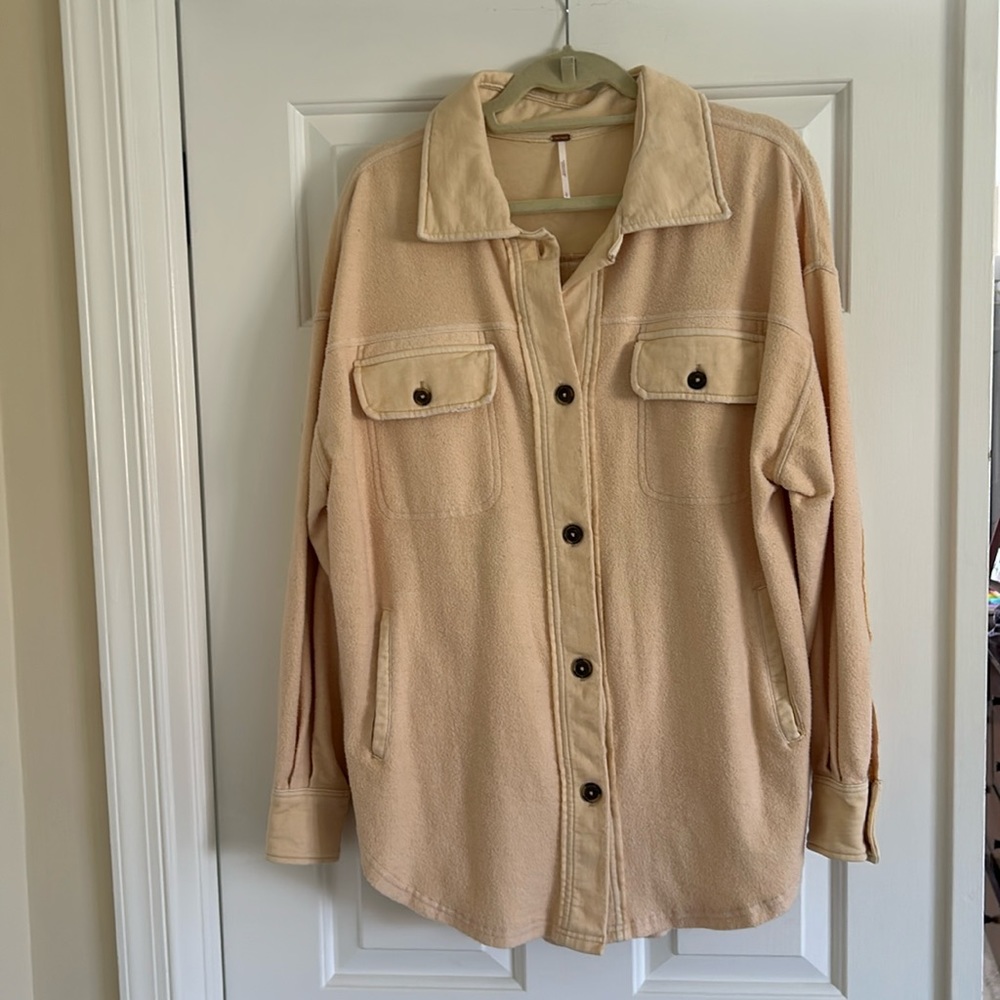 Free People Ruby Shacket in Sweetheart Sunrise Size Small